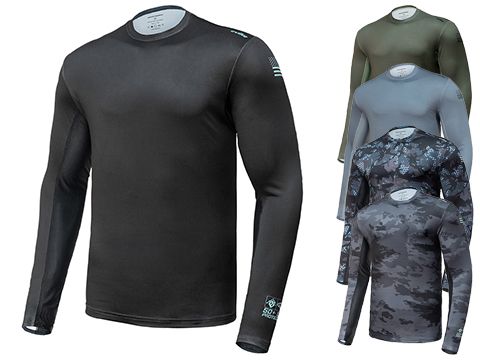 Evike.com Helium Armour UPF50 Body Protective Battle Shirt for Fishing / Airsoft (Color: Black / Medium)