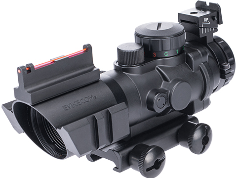 Evike.com Dual-Rail 4x32 Illuminated Compact Scope with Fiber Optics Sight / Rapid Ranging Reticle