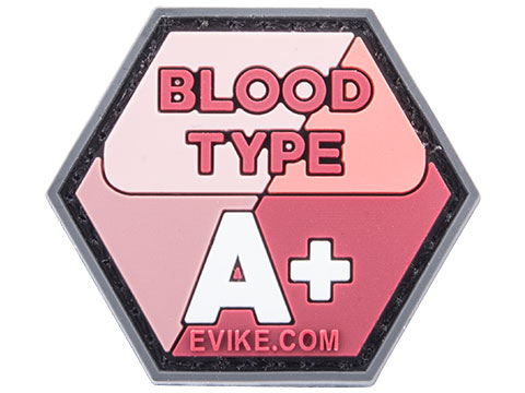 Operator Profile PVC Hex Patch  Blood Type Series (Color: Pink / A Positive)