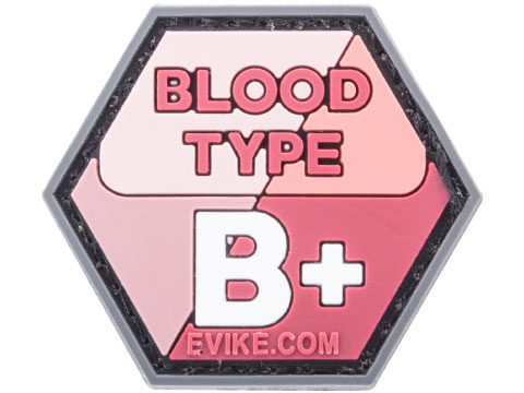 Operator Profile PVC Hex Patch  Blood Type Series (Color: Pink / B Positive)