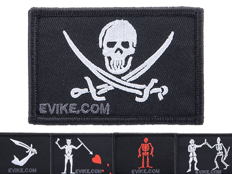 Evike.com Pirate's Flag 3 x 2 Embroidered Morale Patch Series (Model: Blackbeard)