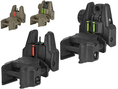 Dual-Profile Rhino Fiber Optic Flip-up Rifle / SMG Sight by Evike (Color: Black)