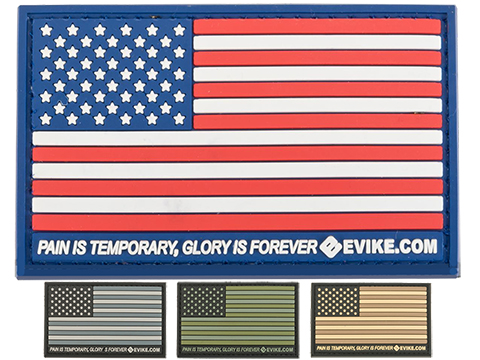 Evike.com US Flag PVC Hook and Loop Patch 