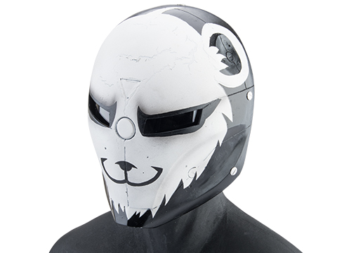 Evike.com R-Custom Fiberglass  Fox Full Face Mask  with Smoked Lenses(Color: Pan / Clear Lens)