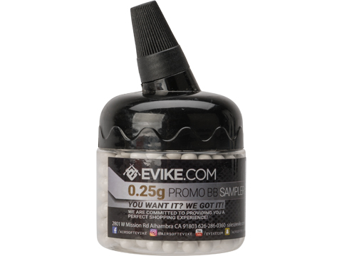Evike.com 0.25g MAX Precision 6mm Airsoft BB 500 Round Promotional Bottle (count: 1 Bottle)
