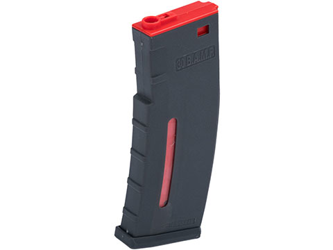 Evike.com BAMF 30rd Polymer MilSim Magazine for M4 / M16 Series Airsoft AEG Rifles (Color: Gray w/ Red / Single)