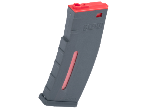 Evike.com BAMF 30rd Polymer MilSim Magazine for M4 Airsoft AEG Rifles (Color: Grey & Red / Single)