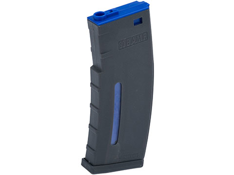 Evike.com BAMF 190rd Polymer Mid-Cap Magazine for M4 / M16 Series Airsoft AEG Rifles (Color: Gray w/ Blue / Single Magazine)