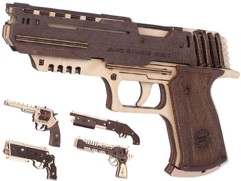 UGears Mechanical Model Wood Rubber Band Gun (Model: TSZH019)
