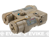 Element AN/PEQ-16A Style Airsoft LED Illuminator & Laser Combo (Color: Tan)