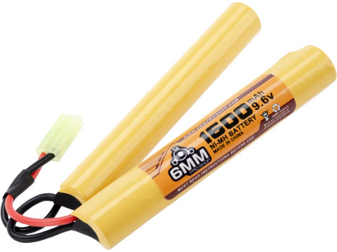 6mmProShop High Output NiMh Small Type Battery (Model: 9.6v 1600mAh Butterfly / Tamiya)