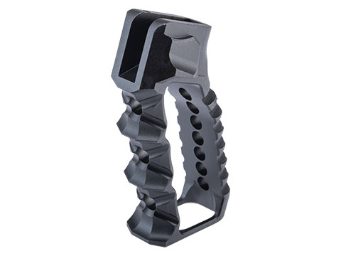 F-1 Firearms Aluminum Skeletonized Grip for AR-15 / AR-10 Rifle (Type: Finger Grooves & Integrated Attachments / Black)