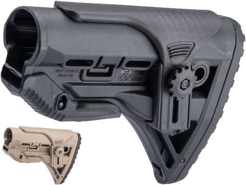 FAB Defense GL-SHOCK CP Shock-Absorbing Buttstock w/ Adjustable Cheek Rest (Color: Black)