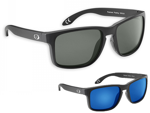Flying Fisherman Lagoon Polarized Floating Sunglasses (Color: Matte Black / Smoke Lens)