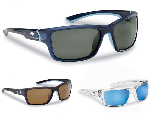 Flying Fisherman Cove Polarized Sunglasses (Color: Matte Crystal w/ Navy Smoke Lens)