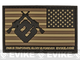 Evike.com US Flag PVC Hook and Loop Patch (Color: Tan / Reversed)