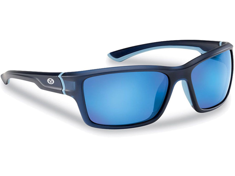Flying Fisherman Cove Polarized Sunglasses (Color: Matte Crystal Navy w/ Smoke-Blue Mirror Lens)