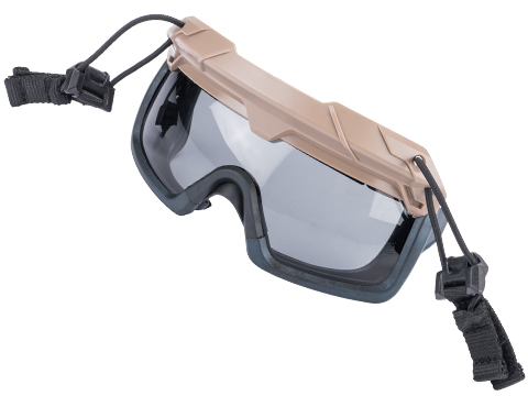 FMA Special Forces QD Full Seal Goggles for Bump Helmets (Color: Coyote Brown & Black / Clear Lens)