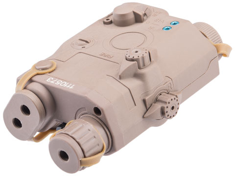 FMA Dummy PEQ-15 LA-5 w/ Integrated Red Laser (Color: Desert Tan / Green Laser)