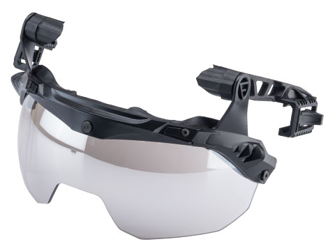FMA EX Dummy Ballistic Visor for EX Helmet-Mounted Rail Systems (Color: Black / Silver Lens)