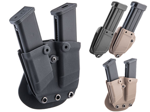 FMA Kydex Pistol Magazine Holster (Color: Black / Double)