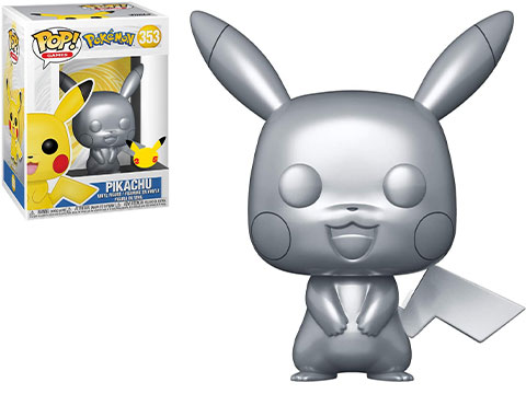 Funko POP! Pokemon Series (Figure: Metallic Silver Pikachu)
