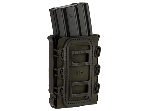 G-Code Soft Shell Scorpion Rifle Magazine Carrier with R1 Molle Clips (Color: Green Frame / Green Shell)