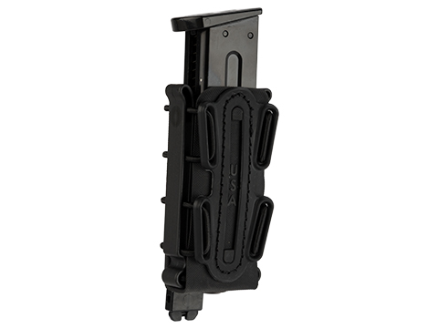 G-Code Soft Shell Scorpion Tall Pistol Magazine Carrier with P1 Molle Clip (Color: Black Frame / Black Shell)