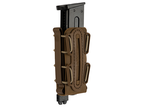 G-Code Soft Shell Scorpion Tall Pistol Magazine Carrier with P1 Molle Clip (Color: Tan Frame / Tan Shell)