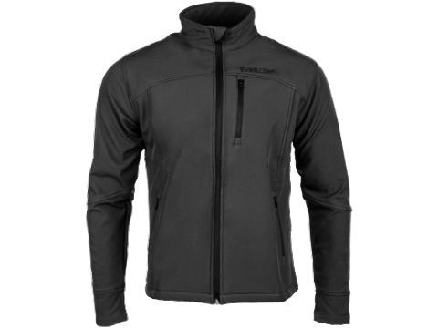 Evike Spectre Water-Resistant Softshell Jacket (Color: Black / Large)