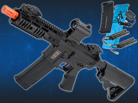 Specna Arms CORE Series M4 AEG (Model: M4 PDW Keymod / Black / Go Airsoft Package)