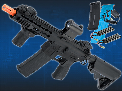 Specna Arms / Rock River Arms Licensed EDGE Series M4 AEG (Model: M4 CQB Keymod / Black / Go Airsoft Package)