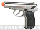 Gun Heaven CO2 Powered Russian PM Blowback Airsoft Pistol (Color: Silver)