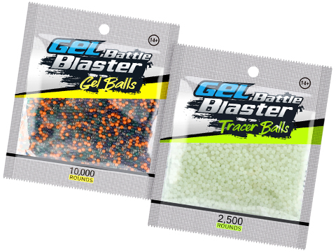 Gel Battle Blaster Water Gel Bullets for Gel Ball Blasters (Color: Glow In The Dark / 2,500)