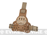 G-Code DLS Tactical Kydex Drop Leg Holster Panel w/ Single Leg Strap (Color: Coyote Brown / RTI Wheel / Standard Strap / Nylon Belt Loop)