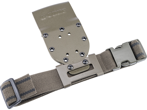 G-Code Optimal Drop Pistol Belt Platform w/ Leg Strap (Color: Green / Standard Mount / Standard Buckle)