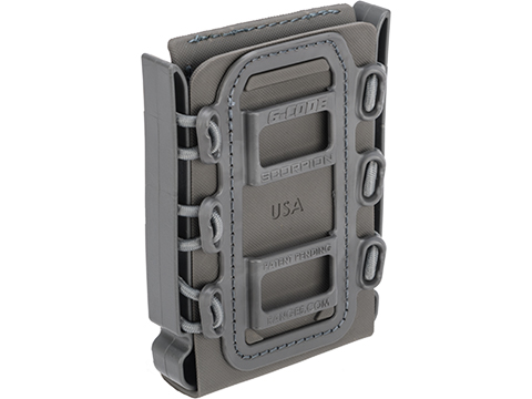 G-Code Soft Shell Scorpion Rifle Magazine Carrier with R1 Molle Clips (Color: Grey Frame / Grey Shell)