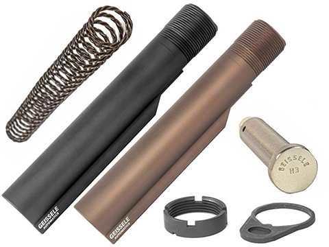 Geissele Automatics Premium 7075-T6 Aluminum Mil-Spec Buffer Tube Assembly w/ Super 42 & H3 Buffer for M4/AR-15 Rifles 