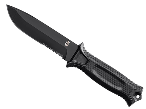 Gerber Strongarm Fixed Blade Serrated Knife (Color: Black)
