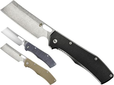 Gerber FlatIron Folding Cleaver Pocket Knife (Grip: Black Aluminum Scale)