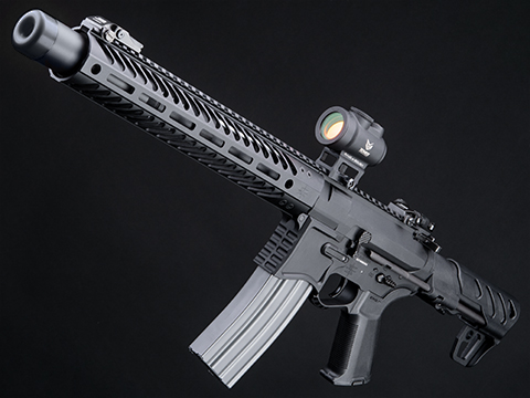 Evike Performance Shop Custom EMG Seekins Precision Licensed PDW SBR SP223 Airsoft AEG Rifle (Model: Black )