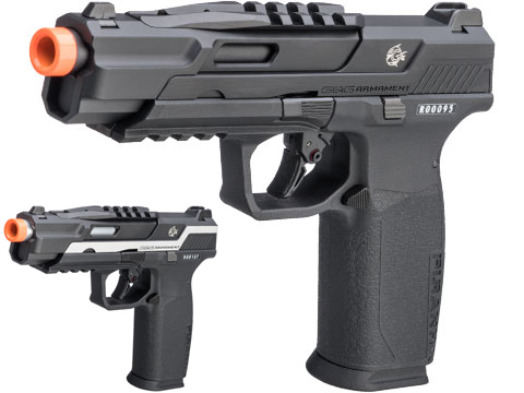 G&G Piranha TR Gas Blowback Airsoft Pistol w/ Optic-Ready Rail (Color: Two-Tone Silver)