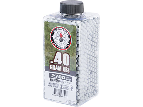 G&G Precision Biodegradable Match Grade 6mm Airsoft BBs (Weight: .40g / 2700 Rounds / Gray)
