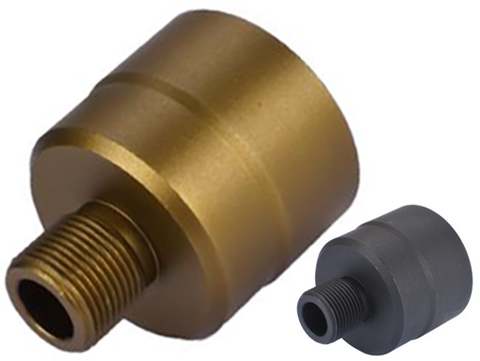 G&G 14mm Negative Threaded Adapter for KWA KMP9 Series Airsoft GBB SMG (Color: Black)
