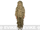 Adventure Gear Full Body 3-Piece Concealment Ghillie Suit Set for Children - Desert (Size: Small/Medium)