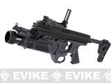 CYMA EGLM 40mm Airsoft Grenade Launcher System for MK16 & MK17 Series Airsoft Rifles (Color: Black / w/ Launcher Carriage)