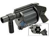 z Matrix Heavy Weight 6-Shell Airsoft Gas Revolver Grenade Launcher (Black)