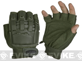 Matrix Half Finger Tactical Gloves (Color: OD Green / MD-LG)