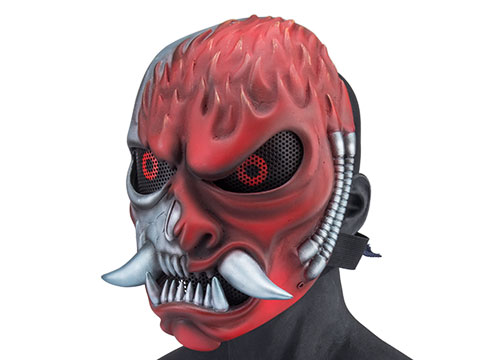 Evike.com Custom Fiberglass CyberPunk Samurai Full Face Mask (Type: Mesh Lens)