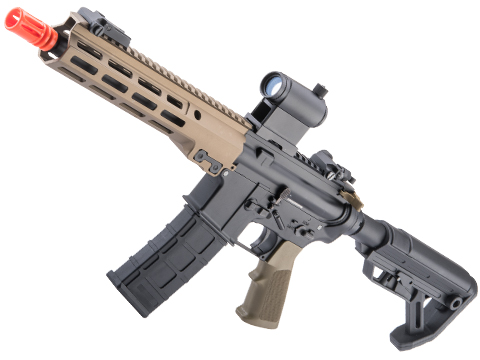 Golden Eagle Block 3 Gas Blowback Airsoft Rifle w/ MLOK Rail (Model: 9.5 Rail / Tan-Black / Polymer Receiver)